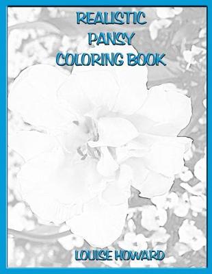 Book cover for Realistic Pansy Coloring Book