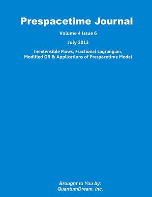 Cover of Prespacetime Journal Volume 4 Issue 6