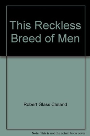 Cover of This Reckless Breed of Men