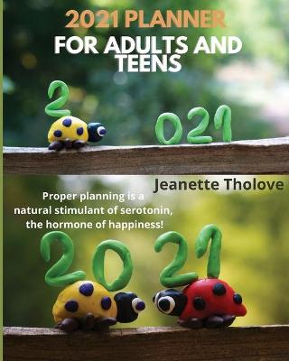 Book cover for 2021 planner for adults and teens