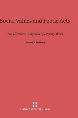 Cover of Social Values and Poetic Acts