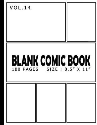 Cover of Blank Comic Book 100 Pages - Size 8.5" x 11" Volume 14