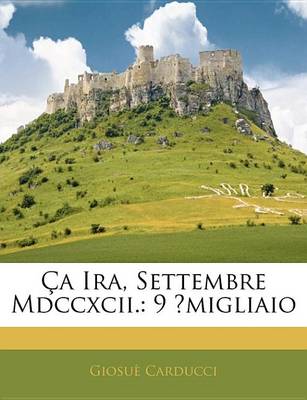 Book cover for A IRA, Settembre MDCCXCII.