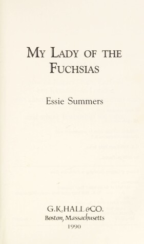Book cover for My Lady of the Fuchsias