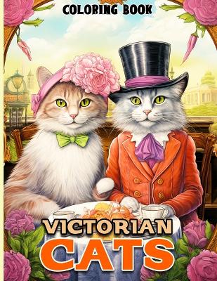 Book cover for Victorian Cats Coloring Book