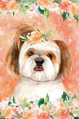 Book cover for Journal Notebook For Dog Lovers Shih Tzu In Flowers 5