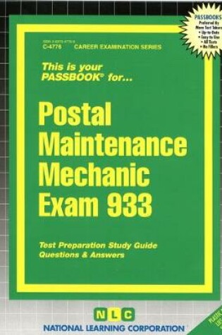 Cover of Postal Maintenance Mechanic Exam 933