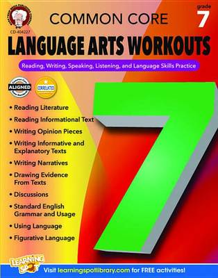 Book cover for Common Core Language Arts Workouts, Grade 7