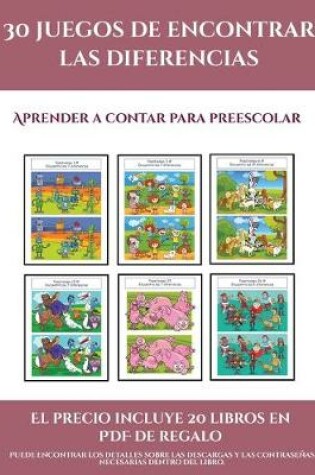 Cover of Aprender a contar para preescolar (30 juegos de encontrar las diferencias)