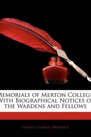 Cover of Memorials of Merton College