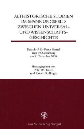 Book cover for Althistorische Studien Im Spannungsfeld Zwischen Universal- Und Wissenschaftsgeschichte