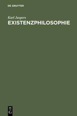 Cover of Existenzphilosophie