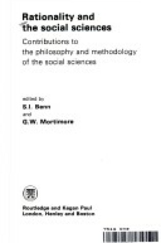 Cover of Rationality and the Social Sciences