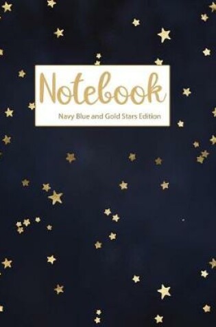 Cover of Notebook Navy Blue and Gold Stars Edition