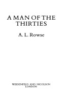 Book cover for Man of the Thirties