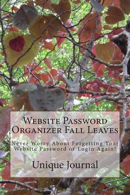 Book cover for Website Password Organizer Fall Leaves