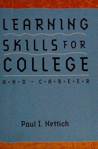Cover of Learning Skills for College and Career