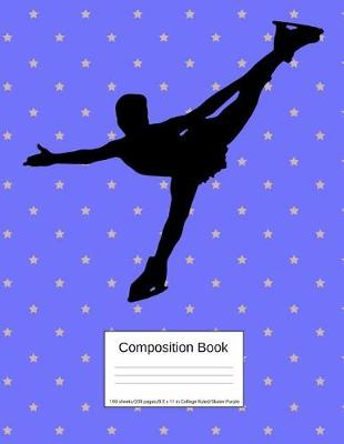 Book cover for Composition Book 100 Sheets/200 Pages/8.5 X 11 In. College Ruled/ Skater Purple