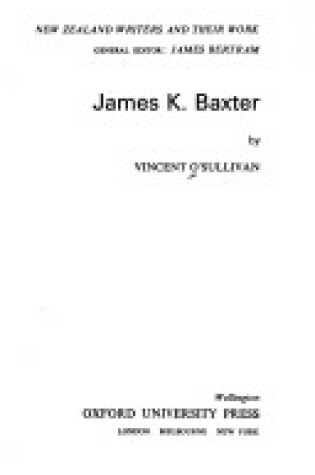 Cover of James K.Baxter