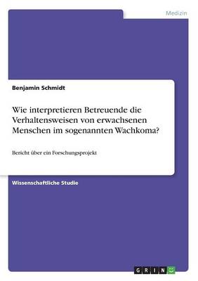 Book cover for Wie interpretieren Betreuende die Verhaltensweisen von erwachsenen Menschen im sogenannten Wachkoma?