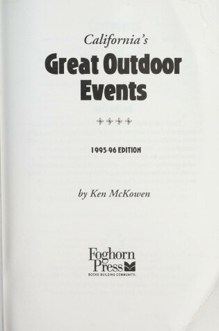 Cover of California's Great Outdoor Events