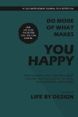 Book cover for Do More of What Makes You Happy, Start Each Day With A Grateful Heart, Undated Daily Planner, Blank Write-in (Olive)