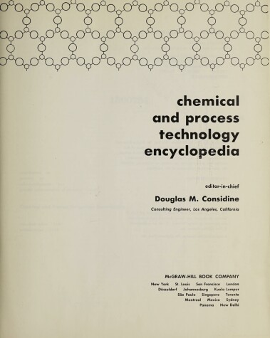 Book cover for Chemical and Process Technology Encyclopaedia