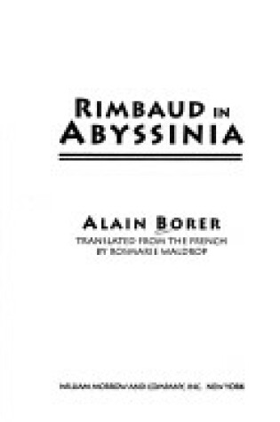 Cover of Rimbaud in Abyssinia