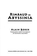Book cover for Rimbaud in Abyssinia