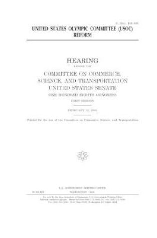 Cover of United States Olympic Committee (USOC) reform