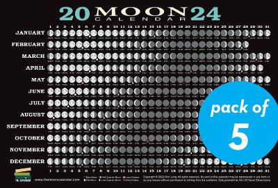 Book cover for 2024 Moon Calendar Card (5 pack)