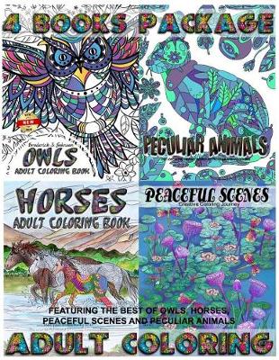 Cover of Adult Coloring Books - 4 Books Package