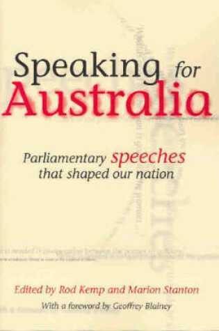 Cover of Speaking for Australia
