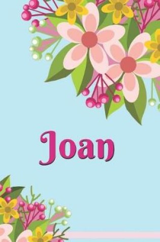 Cover of Joan Personalized Blank Lined Journal Notebook