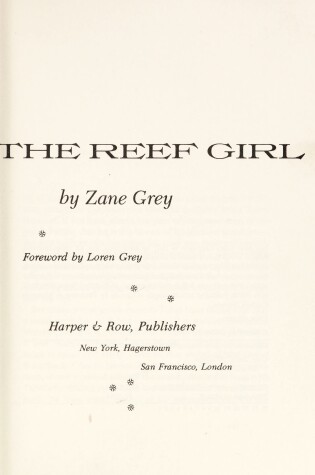 Cover of The Reef Girl