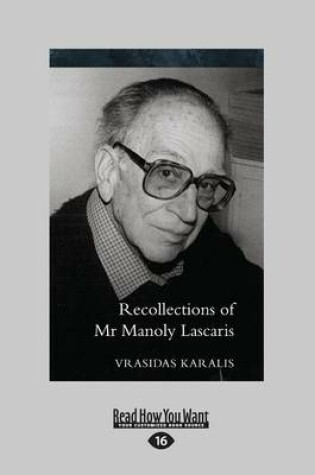 Cover of Recollections of Mr Manoly Lascaris