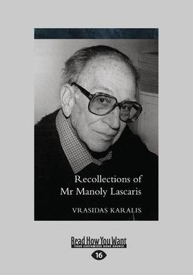 Book cover for Recollections of Mr Manoly Lascaris