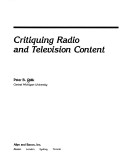 Book cover for Critiquing Radio and Television Content