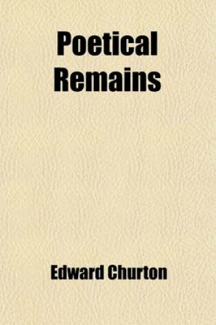 Cover of Poetical Remains