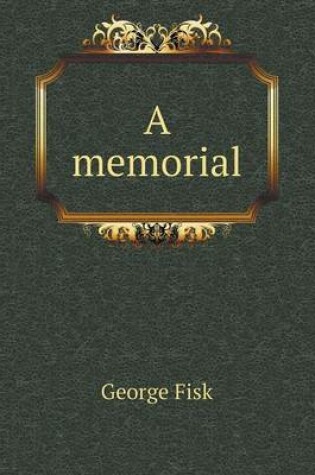 Cover of A memorial