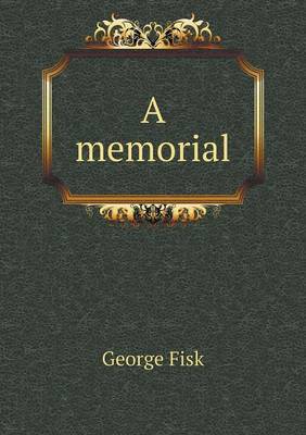 Book cover for A memorial