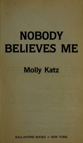 Book cover for Nobody Believes ME