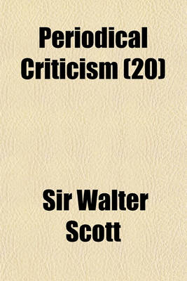 Book cover for Periodical Criticism (Volume 20)