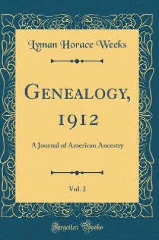 Cover of Genealogy, 1912, Vol. 2