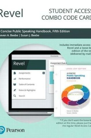 Cover of Revel for a Concise Public Speaking Handbook -- Combo Access Card