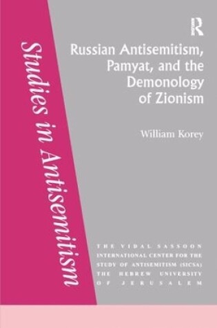 Cover of Russian Antisemitism, Pamyat, and the Demonology of Zionism