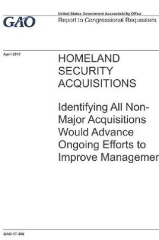 Cover of Homeland Security Acquisitions