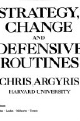 Cover of Strategy, Change and Defensive Routines