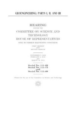 Cover of Geoengineering, parts I, II, and III