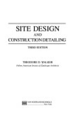 Cover of Site Design and Construction Detailing